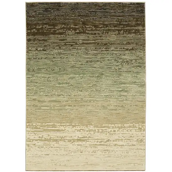 Brown And Green Abstract Area Rug Photo 4