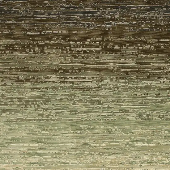 Brown And Green Abstract Area Rug Photo 8