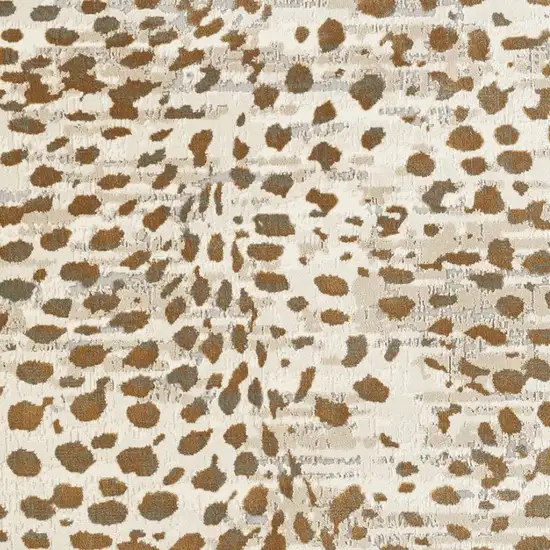 Brown And Ivory Abstract Stain Resistant Area Rug Photo 2