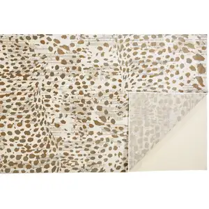 Photo of Brown And Ivory Abstract Stain Resistant Area Rug