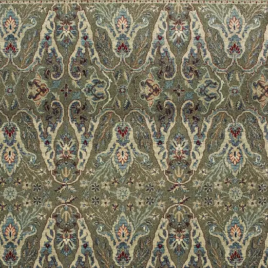 Brown And Ivory Floral Area Rug Photo 4