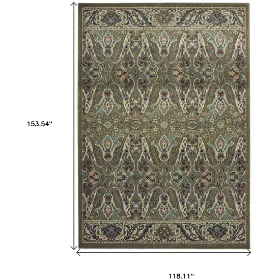 Brown And Ivory Floral Area Rug Photo 3