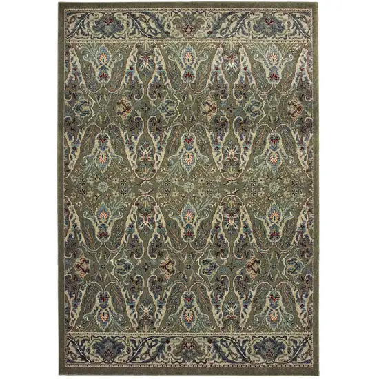 Brown And Ivory Floral Area Rug Photo 2