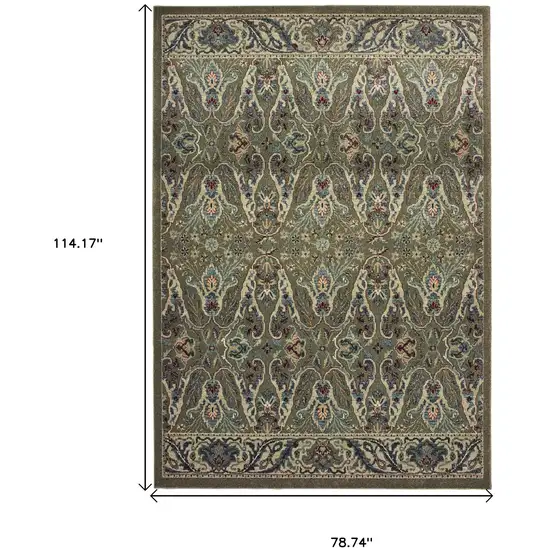 Brown And Ivory Floral Area Rug Photo 3