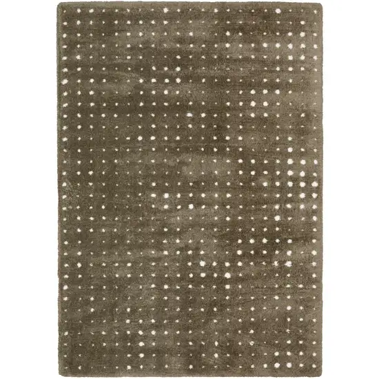 Brown And Ivory Geometric Area Rug Photo 2