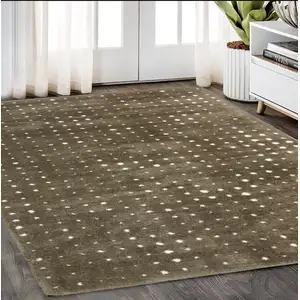 Photo of Brown And Ivory Geometric Area Rug