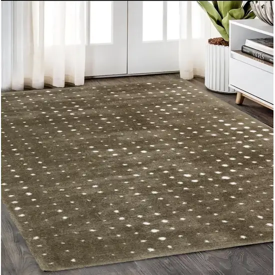 Brown And Ivory Geometric Area Rug Photo 1