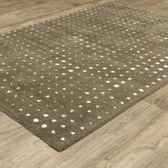 Brown And Ivory Geometric Area Rug Photo 8