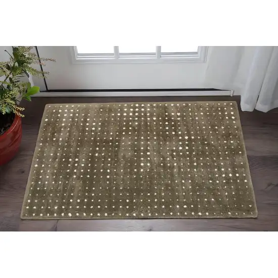 Brown And Ivory Geometric Area Rug Photo 1