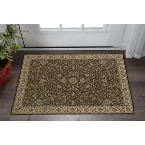 Photo of Brown And Ivory Oriental Area Rug