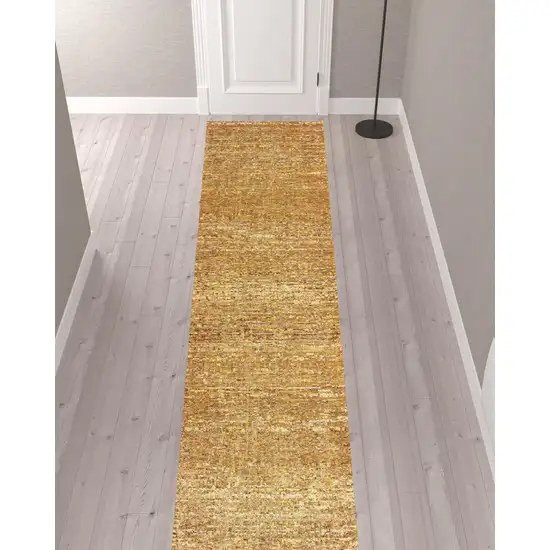 Brown And Ivory Power Loom Runner Rug Photo 2