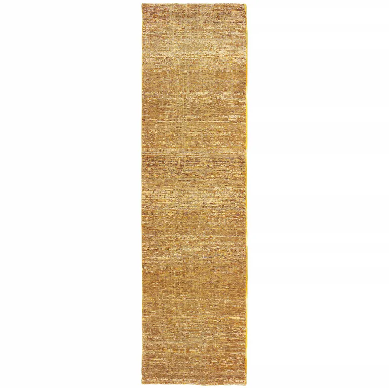 Brown And Ivory Power Loom Runner Rug Photo 1