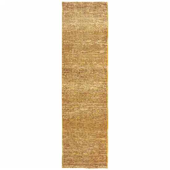 Brown And Ivory Power Loom Runner Rug Photo 1