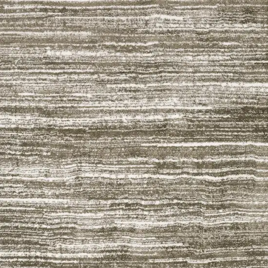 Brown And Ivory Striped Distressed Area Rug Photo 6