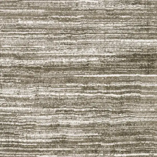 Brown And Ivory Striped Distressed Area Rug Photo 6