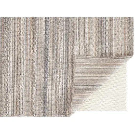 Brown And Taupe Wool Hand Woven Stain Resistant Area Rug Photo 3