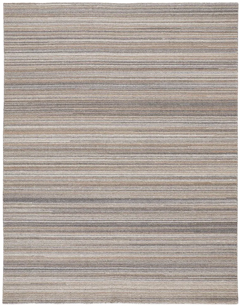 Brown And Taupe Wool Hand Woven Stain Resistant Area Rug Photo 1