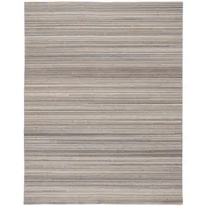 Photo of Brown And Taupe Wool Hand Woven Stain Resistant Area Rug