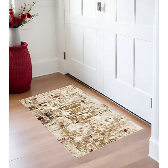 Natural Abstract Area Rug Photo 1