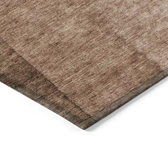 Brown Beige And Chocolate Ombre Washable Indoor Outdoor Area Rug Photo 3