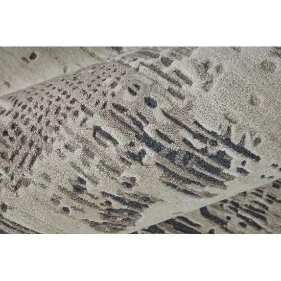 Brown Black and Tan Abstract Hand Tufted Area Rug Photo 9