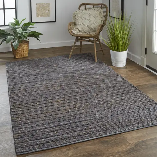 Brown Blue And Taupe Hand Woven Area Rug Photo 6