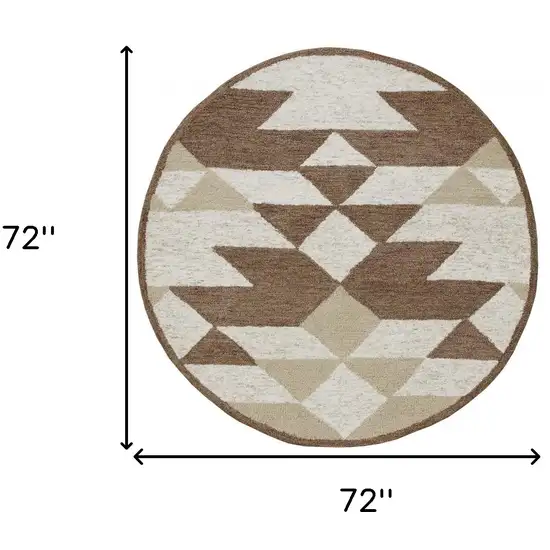 Brown Bohemian Geometric Area Rug Photo 8