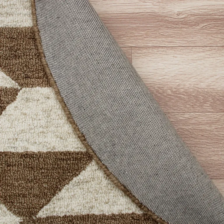 Brown Bohemian Geometric Area Rug Photo 3