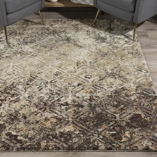 Brown Diamond Area Rug Photo 3