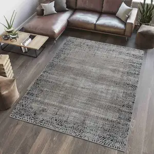 Photo of Brown Geometric Area Rug