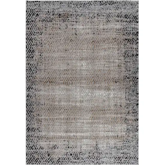 Brown Geometric Area Rug Photo 5