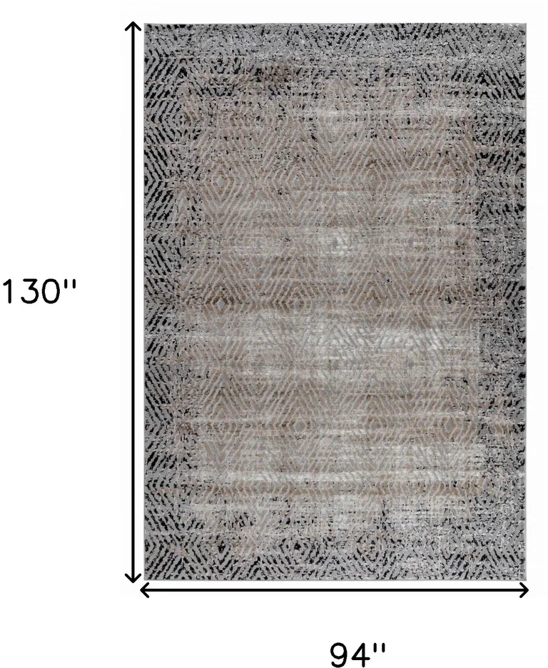 Brown Geometric Area Rug Photo 4