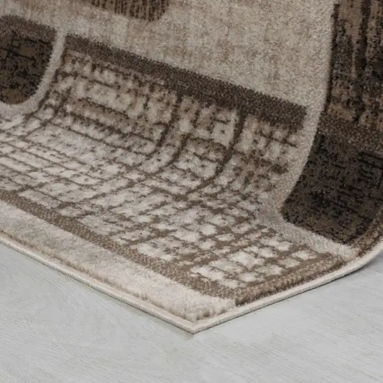 Brown Geometric Area Rug Photo 8