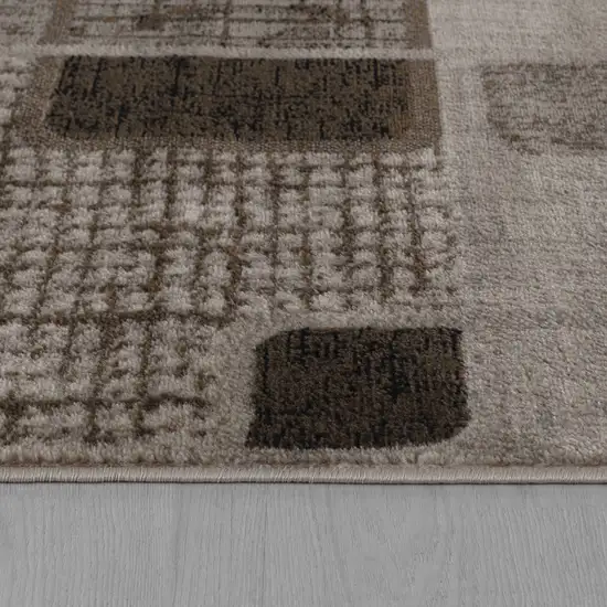 Brown Geometric Area Rug Photo 6