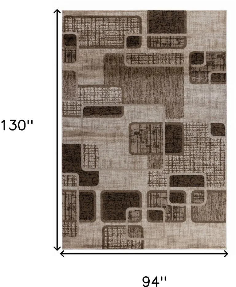 Brown Geometric Area Rug Photo 3