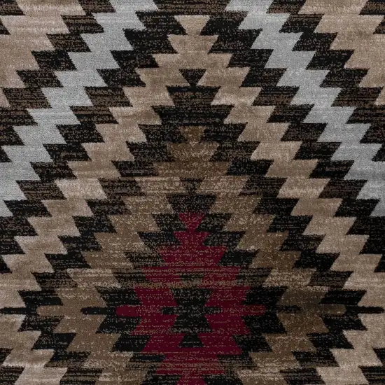 Brown Geometric Area Rug Photo 3