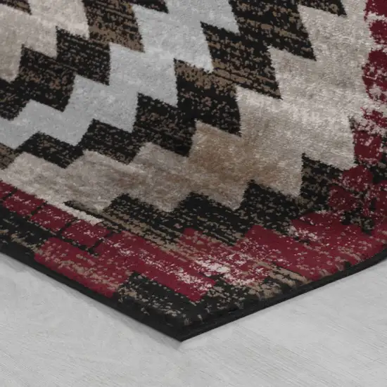 Brown Geometric Area Rug Photo 8