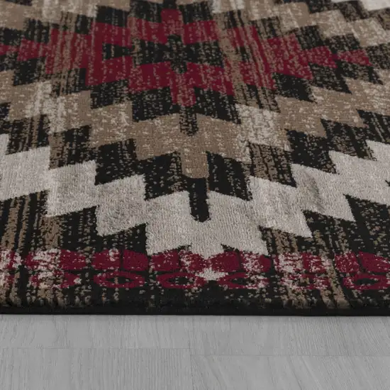 Brown Geometric Area Rug Photo 10