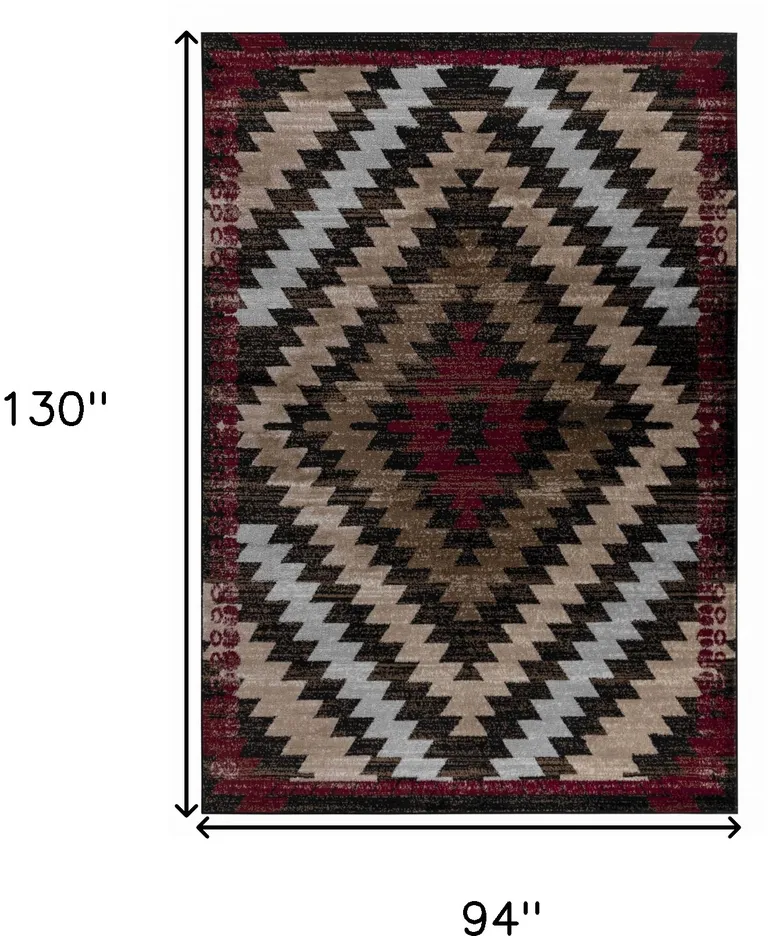 Brown Geometric Area Rug Photo 3