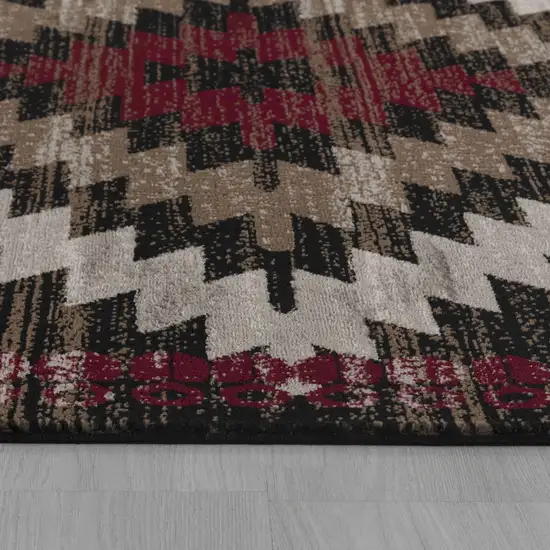 Brown Geometric Area Rug Photo 8