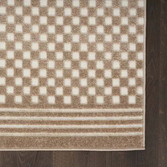 Brown Geometric Area Rug Photo 4