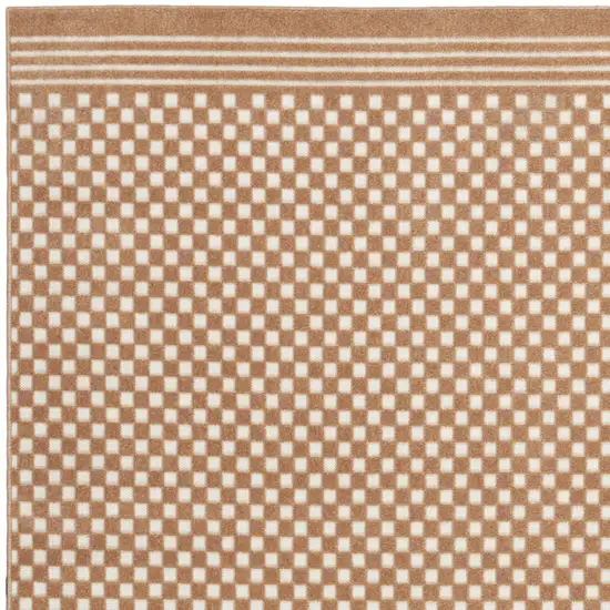 Brown Geometric Area Rug Photo 9