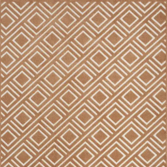 Brown Geometric Area Rug Photo 7