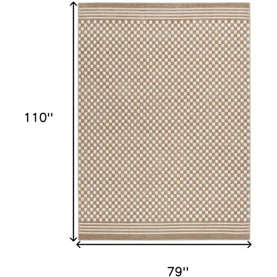 Brown Geometric Area Rug Photo 3