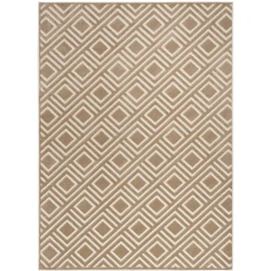 Brown Geometric Area Rug Photo 2