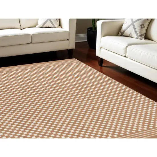 Brown Geometric Area Rug Photo 1