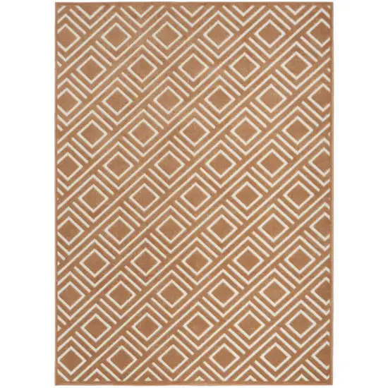 Brown Geometric Area Rug Photo 2