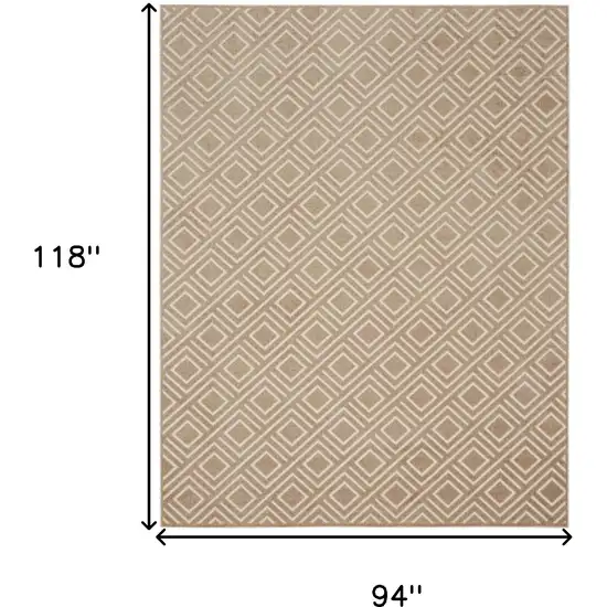 Brown Geometric Area Rug Photo 3