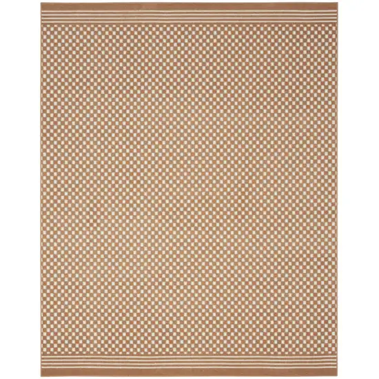 Brown Geometric Area Rug Photo 5