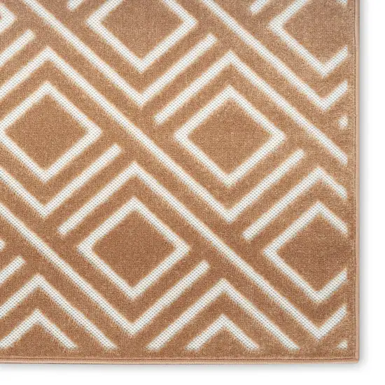 Brown Geometric Area Rug Photo 7